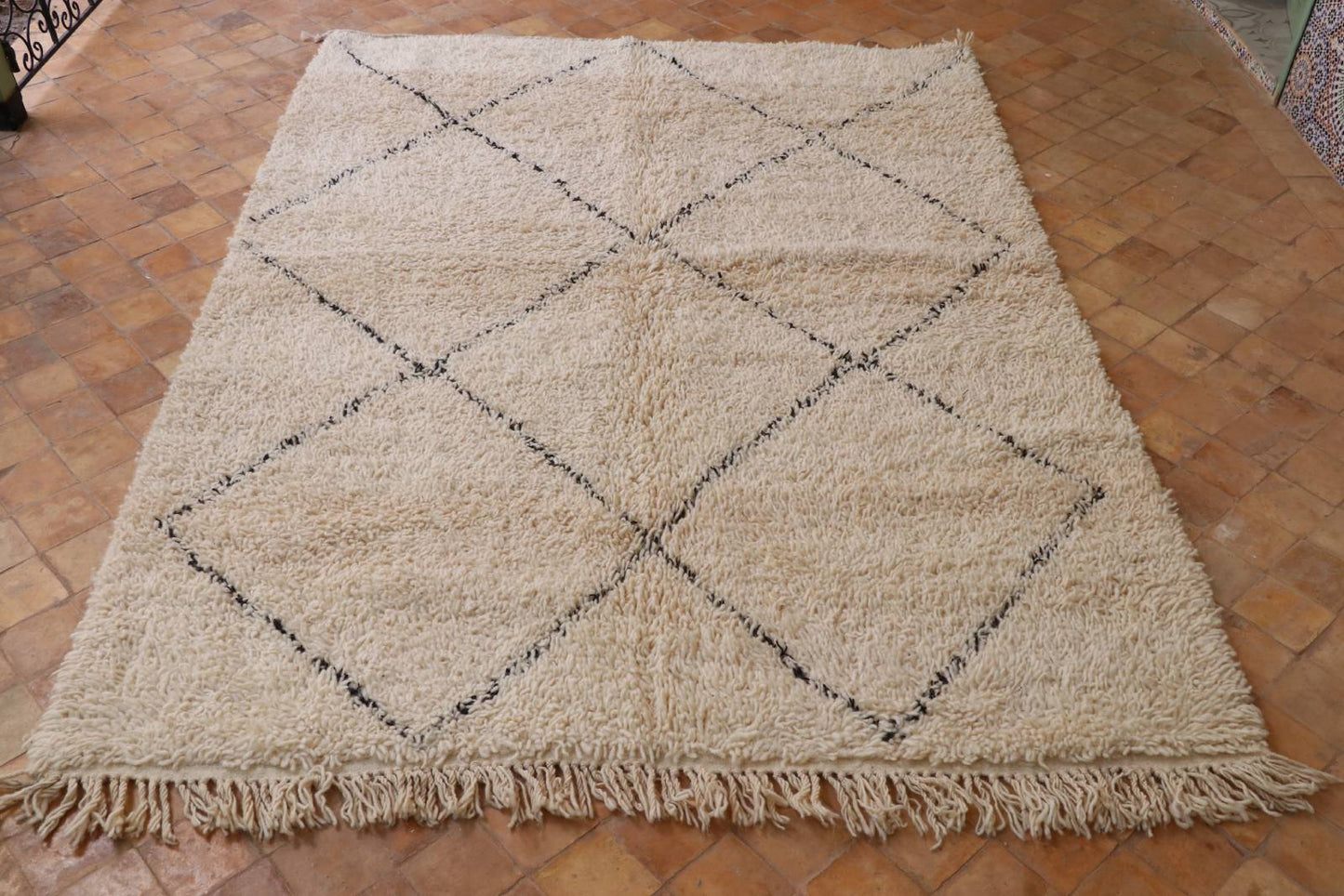 Beni Ourain Berber carpet Diamond 227x303 cm