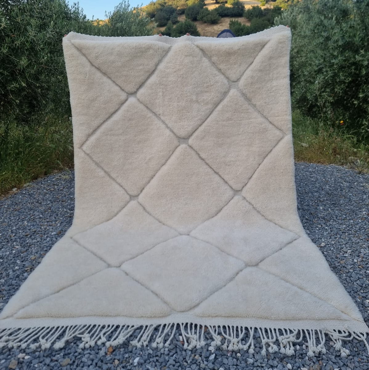 Beni Mrirt Teppich  174x250 cm Classic Diamonds uni