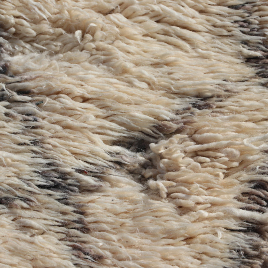 Vintage Beni Ourain Berberteppich 204x306 cm Rauten