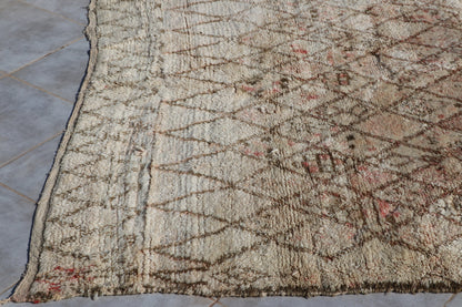 Vintage Beni Ourain Berberteppich 198x268 cm Rauten