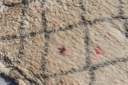 Vintage Beni Ourain Berberteppich 204x306 cm Rauten