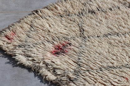 Vintage Beni Ourain Berberteppich 204x306 cm Rauten