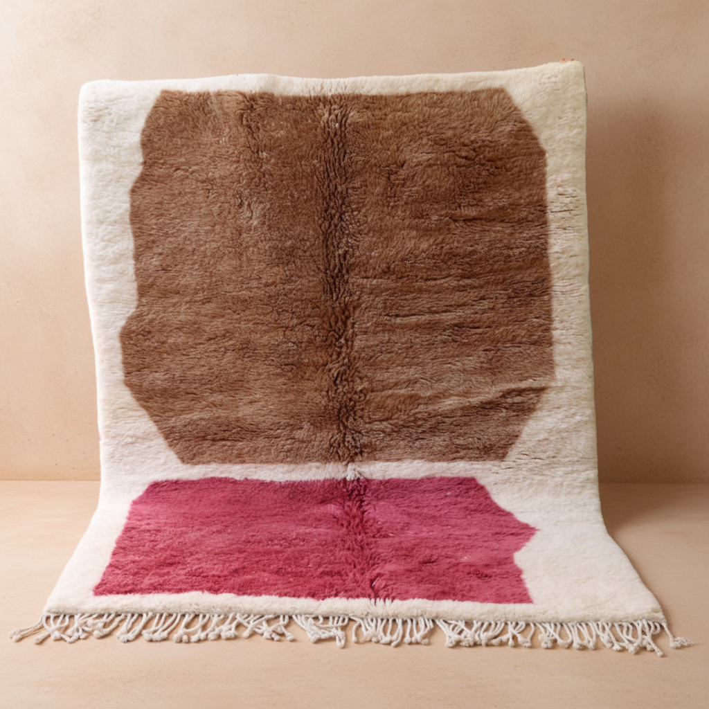 Modernes Design - Marokkanischer Wollteppich Beni Mrirt in Schurwolle-Qualität