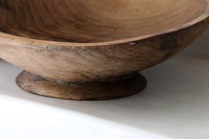 Alte rustikale Holzschale Walnussholz Ø 37cm