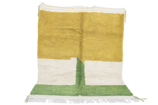 Azilal carpet green yellow 185x230 cm