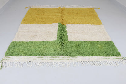 Azilal carpet green yellow 185x230 cm