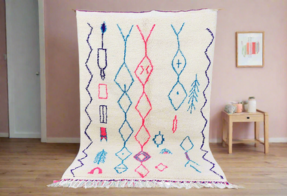 Beni Ourain diamond pattern black from 60x90 cm