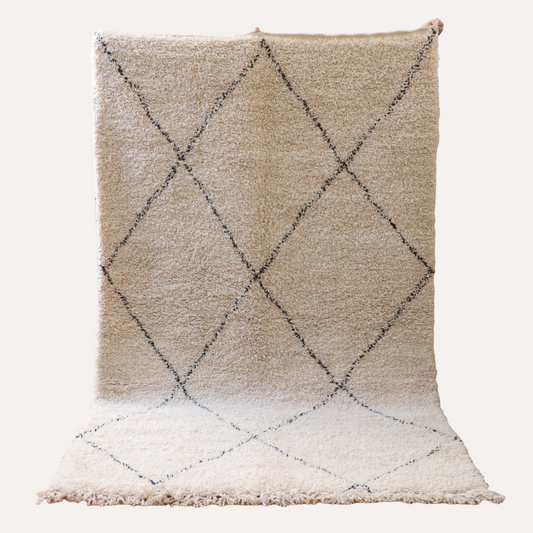 Beni Ourain Teppich 150x247 cm Rauten