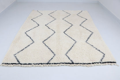 Beni Ourain Diamantmuster schwarz Wollteppich ab 60x90 cm