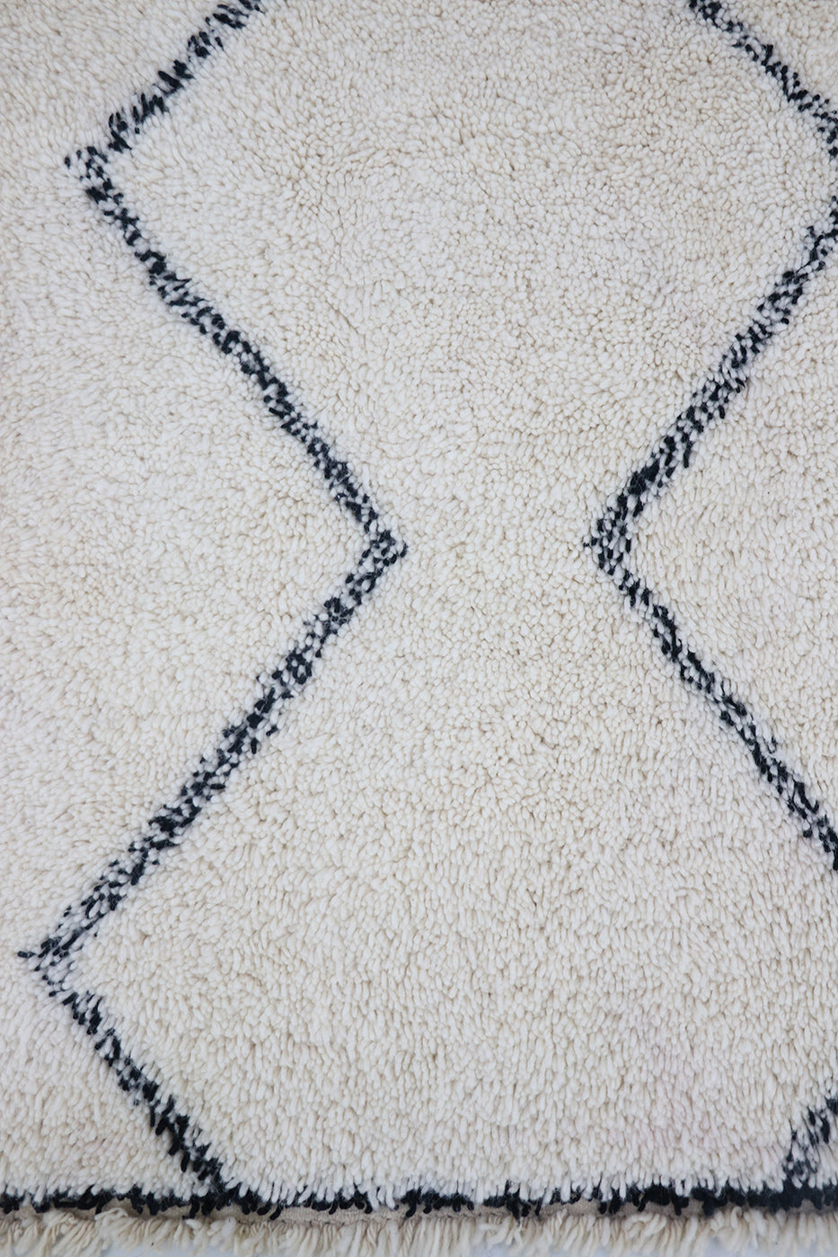Beni Ourain Diamantmuster schwarz Wollteppich ab 60x90 cm