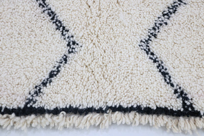 Beni Ourain Diamantmuster schwarz Wollteppich ab 60x90 cm