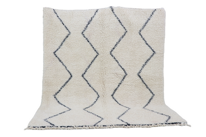Beni Ourain Diamantmuster schwarz Wollteppich ab 60x90 cm