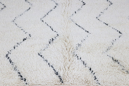 Beni Ourain zigzag pattern black from 60x90 cm