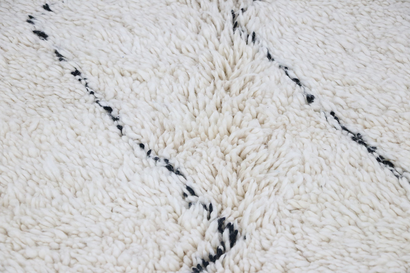 Beni Ourain zigzag pattern black from 60x90 cm