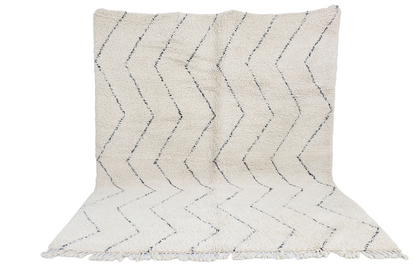 Beni Ourain zigzag pattern black from 60x90 cm