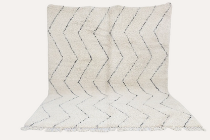 Beni Ourain zigzag pattern black from 60x90 cm