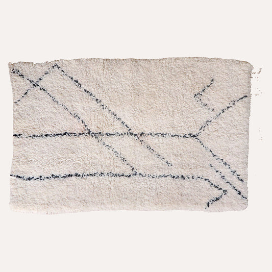 Beni Ourain Berberteppich abstrakt 83x128 cm