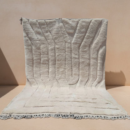 Moroccan Rug white bright original Beni Mrirt