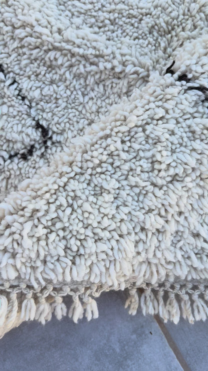 Beni Ourain Teppich schlicht 107x298 cm