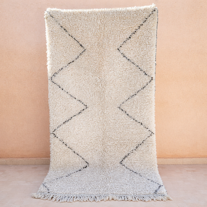 Beni Ourain Teppich schlicht 107x298 cm