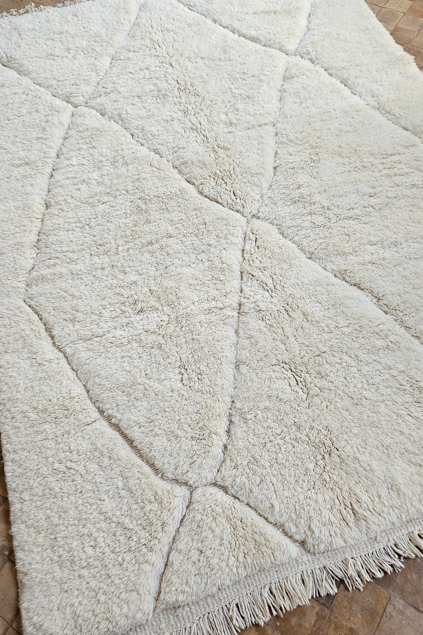 Beni Mrirt Teppich  175x252 cm uni Diamonds
