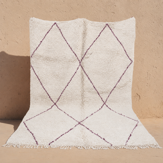 Reserviert! Beni Ourain Rauten Aubergine 220x330 cm