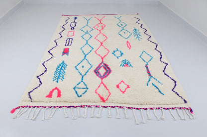 Azilal carpet pink blue 163x245 cm