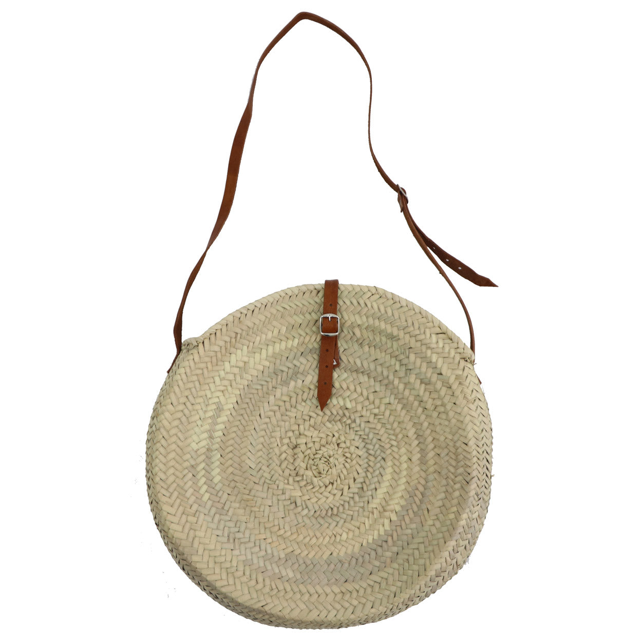 Round basket bag Marrakesh with closure 